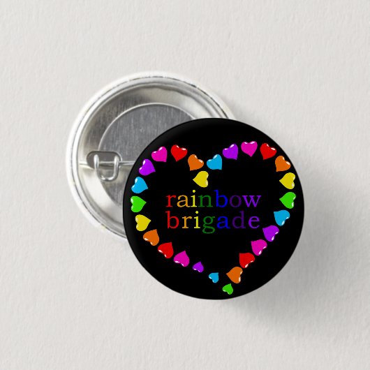 Rainbow Brigade dunkel Button (Vorne & Hinten)