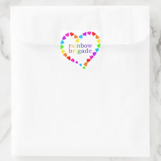 Rainbow Brigade Quadratischer Aufkleber (Tasche)