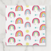 Rainbow Bright Birthday Party Geschenkanhänger (Rückseite)