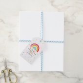 Rainbow Bright Birthday Party Geschenkanhänger (Mit Garn)