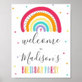 Rainbow Bright Birthday Party Poster (Vorne)