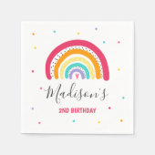 Rainbow Bright Birthday Party Serviette (Vorderseite)