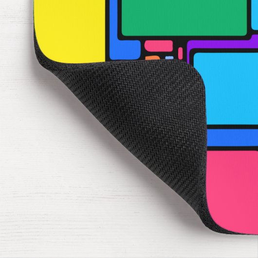 Rainbow Bright Boxes Mousepad (Ecke)
