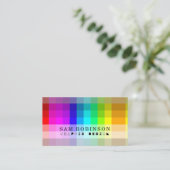 Rainbow Bright Cooler Grafikdesigner Visitenkarte (Stehend Vorderseite)