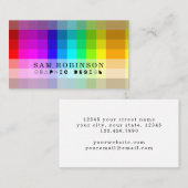 Rainbow Bright Cooler Grafikdesigner Visitenkarte (Vorne/Hinten)