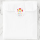 Rainbow Bright Gastgeschenk Runder Aufkleber (Tasche)