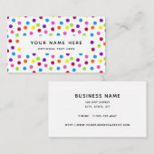 Rainbow Bright Polka Dots Confetti Muster Busines Visitenkarte (Vorne/Hinten)