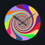 Rainbow bright psychedelic pop art candy swirl<br><div class="desc">with a psychedelic rainbow swirl pattern inspirred by the 1960s and 1970s pop art moed,  this brightly coloured,  swirly spiral pattern is funky and uplifting and sure to make you smile.</div>