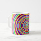 Rainbow bright psychedelic pop art candy swirl kaffeetasse (Vorderseite Links)