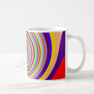 Rainbow bright psychedelic pop art candy swirl kaffeetasse