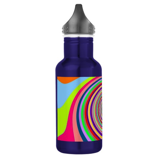 Rainbow bright psychedelic pop art candy swirl trinkflasche (Links)