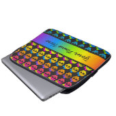 Rainbow Bright Skulls mit Bows Personalisiert Laptopschutzhülle (Vorne Knopf)