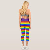 Rainbow Bright Striping Gay Pride Liebe ist Liebe Capri Leggings (Rückseite)