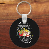 Rainbow Brite Christmas Merry und Brite Sleigh Rid Schlüsselanhänger (Vorderseite)