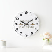 Rainbow Brown Brook Trout Fishing Quote Große Wanduhr (Zuhause)