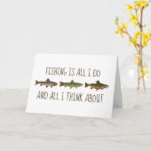 Rainbow Brown Brook Trout Fishing Quote Karte (Gelbe Blume)