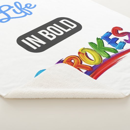 Rainbow Brush Art "Life in Bold Strokes" Zitat Sherpadecke (3/4)