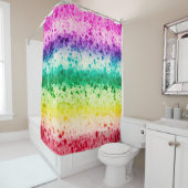 Rainbow Brush Spritzer Moderne Abstrakte Kunst Duschvorhang (Beispiel)