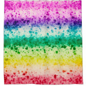 Rainbow Brush Spritzer Moderne Abstrakte Kunst Duschvorhang (Vorderseite)
