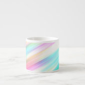 Rainbow Brush Strokes Cool Espressotasse (Vorderseite)