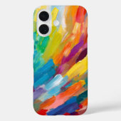 Rainbow Brush Strokes Moderne Abstrakte Kunst Case-Mate iPhone Hülle (Rückseite)