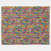 Rainbow Brushstroke Fleece Blanket (Vorderseite (Horizontal))