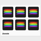 Rainbow Brushstroke LGBT Sticker (Blatt)