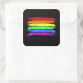 Rainbow Brushstroke LGBT Sticker (Tasche)
