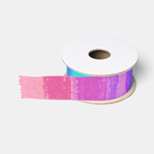 Rainbow Brushstrokes Artisan Farbenfrohe Wasserfar Ripsband