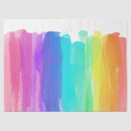 Rainbow Brushstrokes Artist Colorful Fun Gift Wrap Seidenpapier