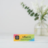Rainbow Brushstrokes Instagramm folgen QR-Code Mini Visitenkarte (Stehend Vorderseite)