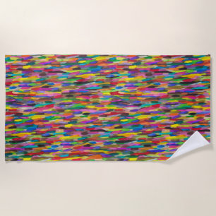 Rainbow Brushstrokes Strandtuch