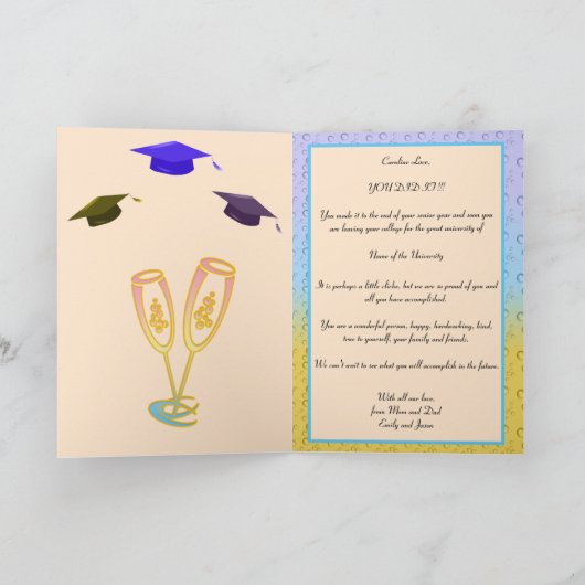 Rainbow-Bubble-Abschluss Karte (Innenseite)