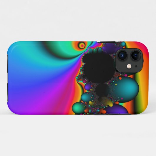 Rainbow Bubble Art iPhone Case (Rückseite (Horizontal))
