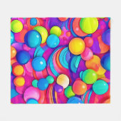 Rainbow Bubble Blast Artwork Fleecedecke (Vorderseite (Horizontal))