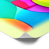 Rainbow Bubble Blast Artwork Poster (Ecke)