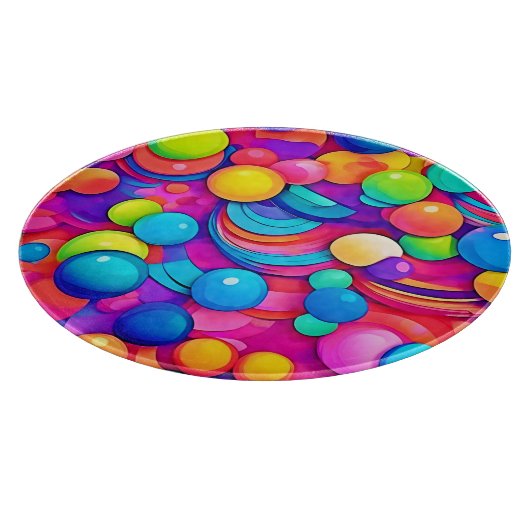 Rainbow Bubble Blast Artwork Schneidebrett (Ecke)