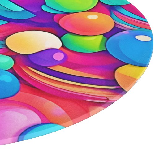 Rainbow Bubble Blast Artwork Schneidebrett (Ecke)