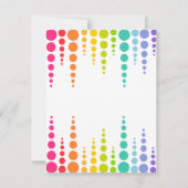 Rainbow Bubble Dots Einladung (Rückseite)