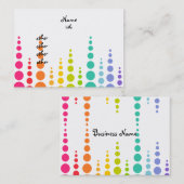 Rainbow Bubble Dots Visitenkarte (Vorne/Hinten)