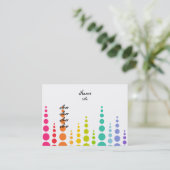 Rainbow Bubble Dots Visitenkarte (Stehend Vorderseite)