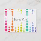 Rainbow Bubble Dots Visitenkarte (Rückseite)