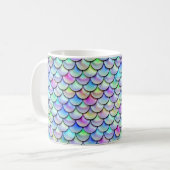 Rainbow Bubble Mermaid Scales Kaffeetasse (Vorderseite Links)