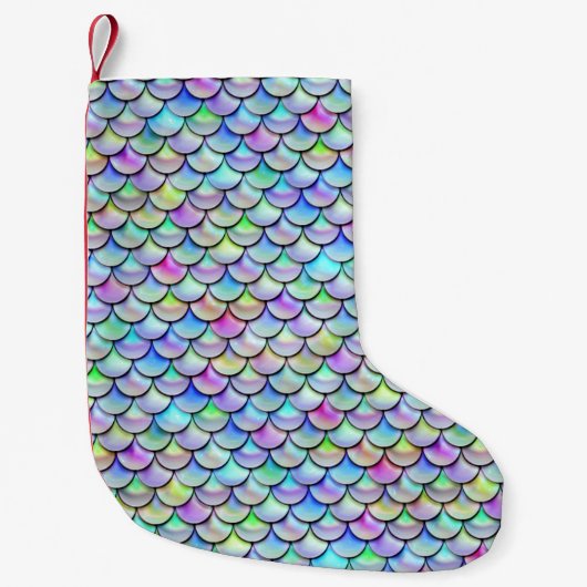 Rainbow Bubble Mermaid Scales Kleiner Weihnachtsstrumpf (Vorderseite)