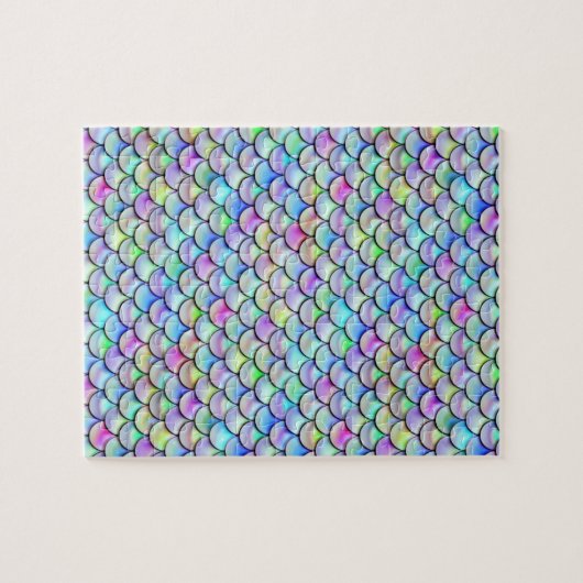 Rainbow Bubble Mermaid Scales Puzzle (Horizontal)