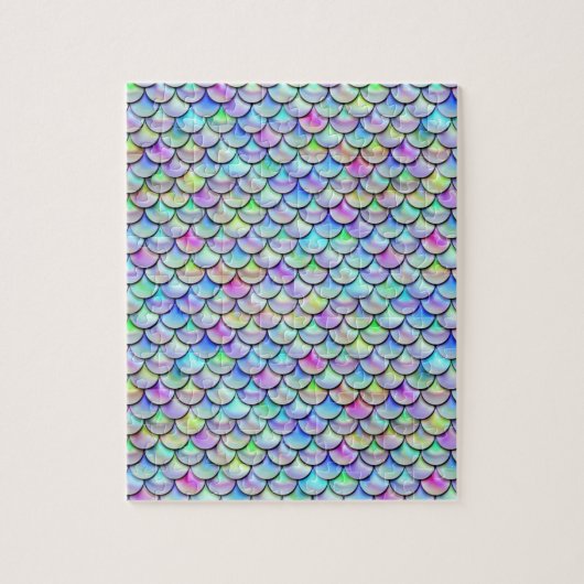 Rainbow Bubble Mermaid Scales Puzzle (Vertikal)