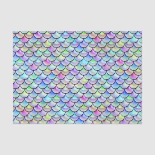 Rainbow Bubble Mermaid Scales Seidenpapier (Vorderseite)