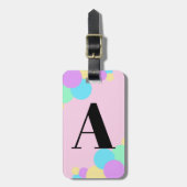 Rainbow Bubble Monogram Luggage Tag  Gepäckanhänger (Vorderseite vertikal)