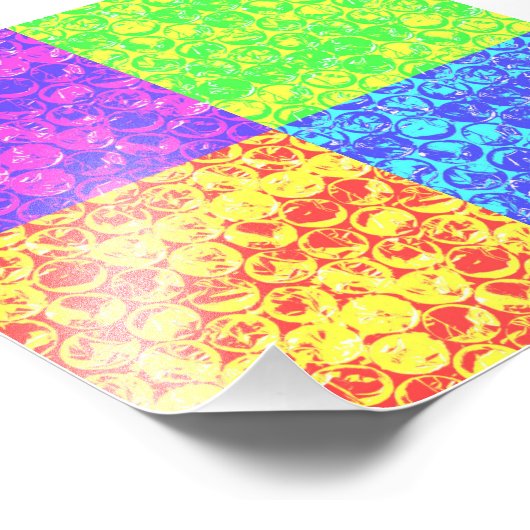 Rainbow-Bubble-Packung Pop Art Fotodruck (Ecke)