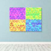 Rainbow-Bubble-Packung Pop Art Leinwanddruck (Insitu (Holzboden))